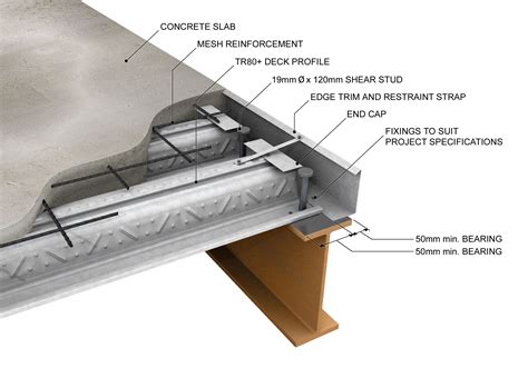 steel decking concrete floor detail